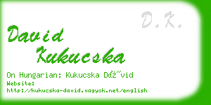 david kukucska business card